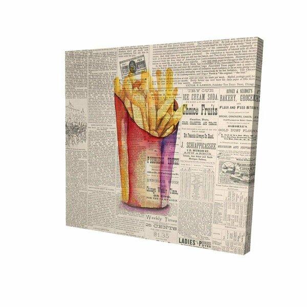 Fondo 12 x 12 in. Vintage Style French Fries-Print on Canvas FO3332041